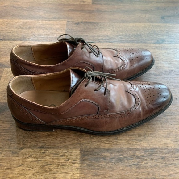 Aldo Brown Leather Oxfords - 13 - Picture 4 of 7